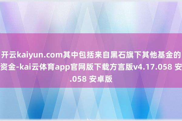开云kaiyun.com其中包括来自黑石旗下其他基金的欢喜资金-kai云体育app官网版下载方言版v4.17.058 安卓版