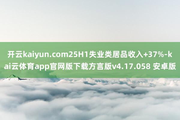 开云kaiyun.com25H1失业类居品收入+37%-kai云体育app官网版下载方言版v4.17.058 安卓版